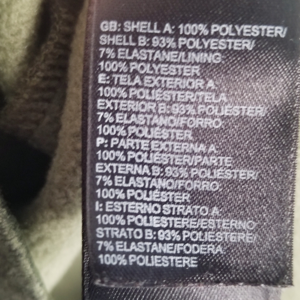The North Face Green Thermal Jacket Fleece Lined Half Zip Mens L - Picture 8 of 8